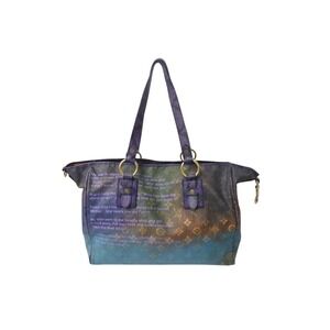 LOUIS VUITTON Richard Prince Monogram Jokes Heartbreak Tote Bag Violet Purple